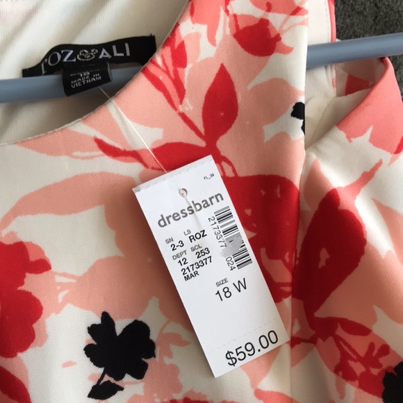 Floral women’s strapless dress - Picture 4 of 4